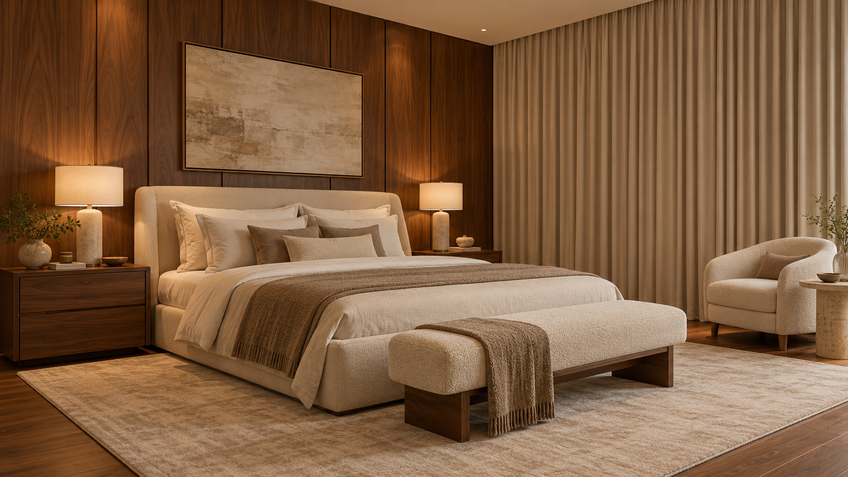 Luxury bedroom interior